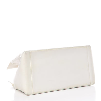 Chanel Calfskin Quilted Shopping Tote White 4 of 18