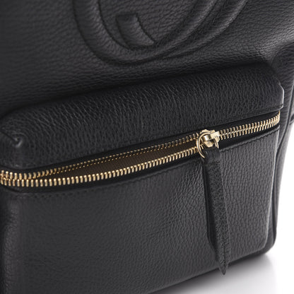 Gucci Pebbled Calfskin Soho Chain Backpack Black 14 of 16
