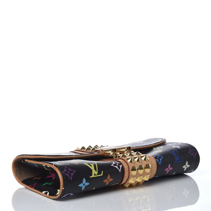Louis Vuitton Monogram Multicolor Courtney Clutch Black 4 of 10