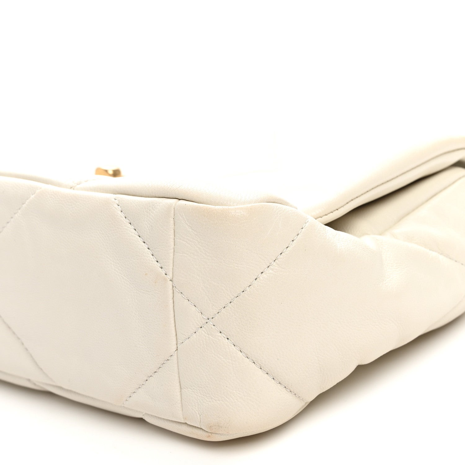 Chanel Lambskin Quilted Medium Chanel 19 Flap  White 9 of 10