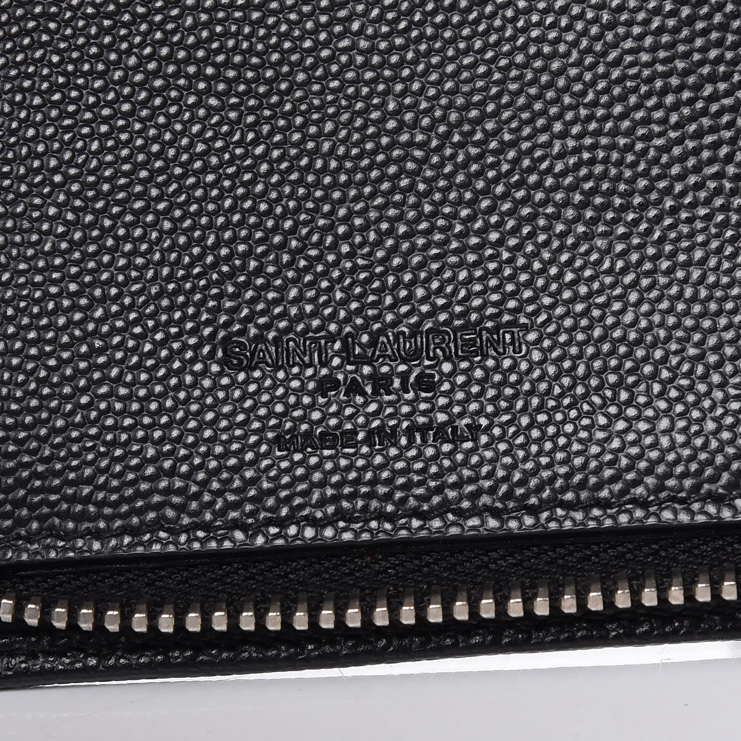 Saint Laurent Grain De Poudre Classic Zip Around Travel Wallet Black 6 of 10