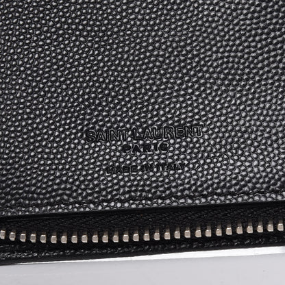 Saint Laurent Grain De Poudre Classic Zip Around Travel Wallet Black 6 of 10