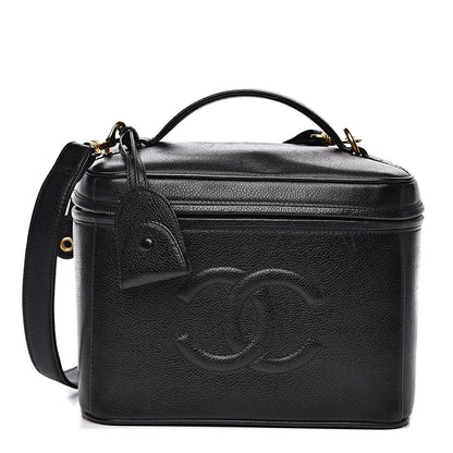 Chanel Caviar CC Vanity Train Case Black 1 of 15