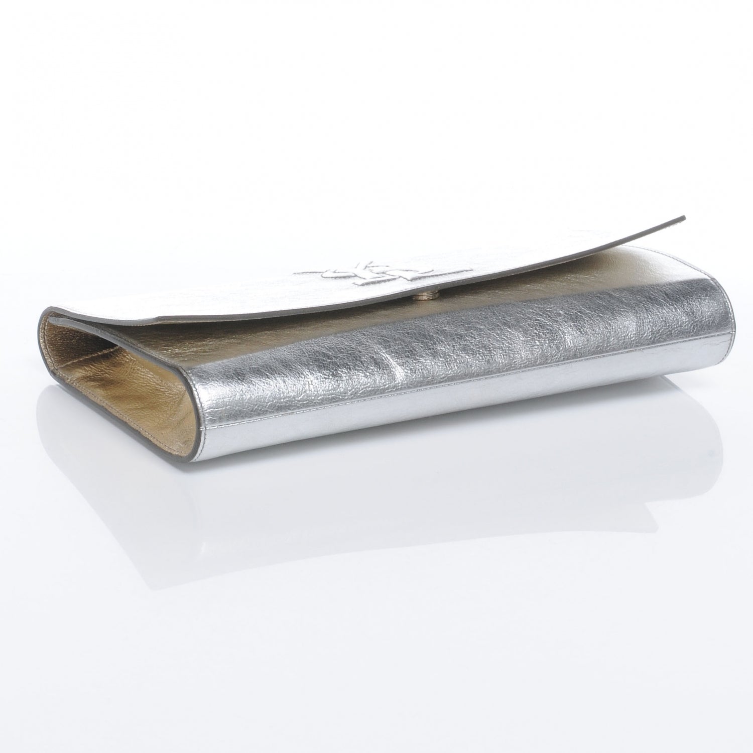 Saint Laurent Metallic Belle de Jour Clutch Silver 4 of 7