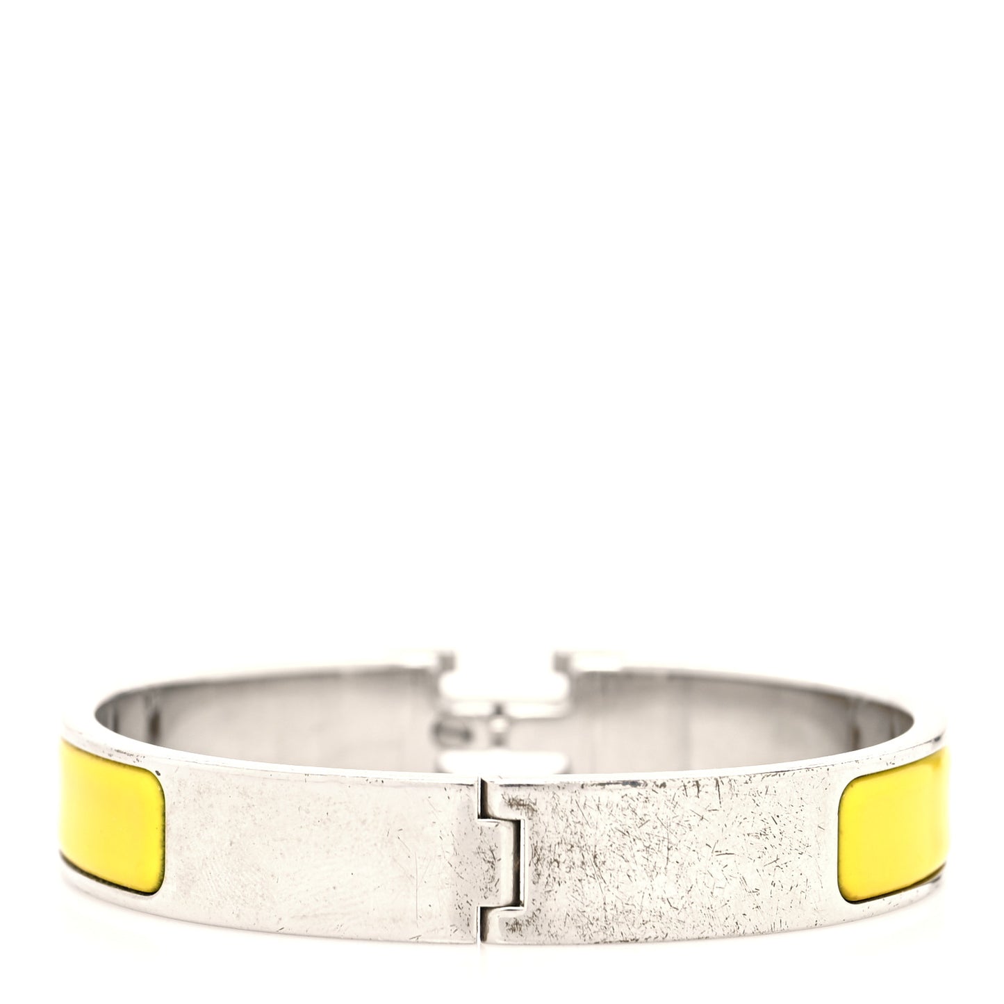 Enamel Narrow Clic Clac H Bracelet GM Chartreuse