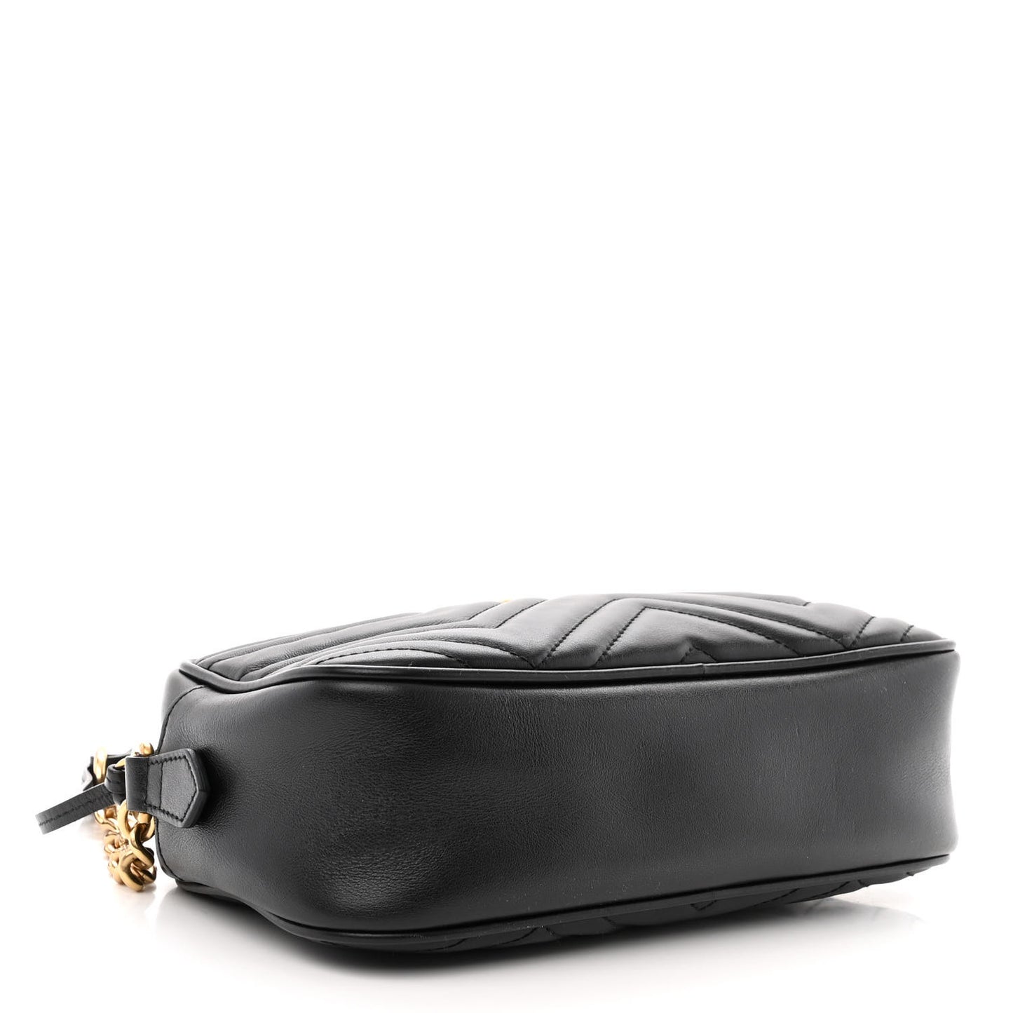 Calfskin Matelasse Small GG Marmont Chain Shoulder Bag Black
