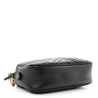 Gucci Calfskin Matelasse Small GG Marmont Chain Shoulder Bag Black 4 of 10