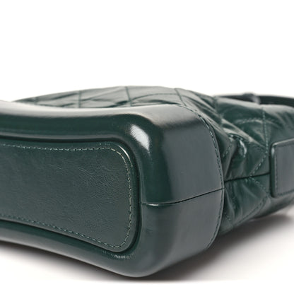Chanel Aged Calfskin Quilted Small Gabrielle Hobo Dark Green 10 of 10