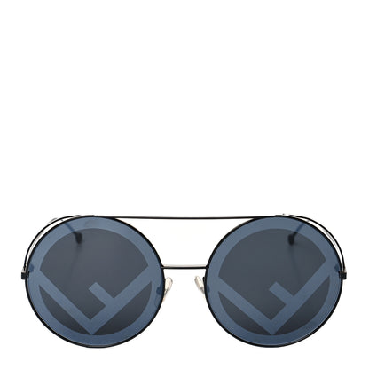 Fendi Metal F is Fendi Printed Run Away Round Frame Sunglasses FF 0285/S Black 2 of 7