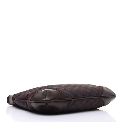 Gucci Nylon Monogram Signature Hobo Shoulder Bag Dark Brown 4 of 24