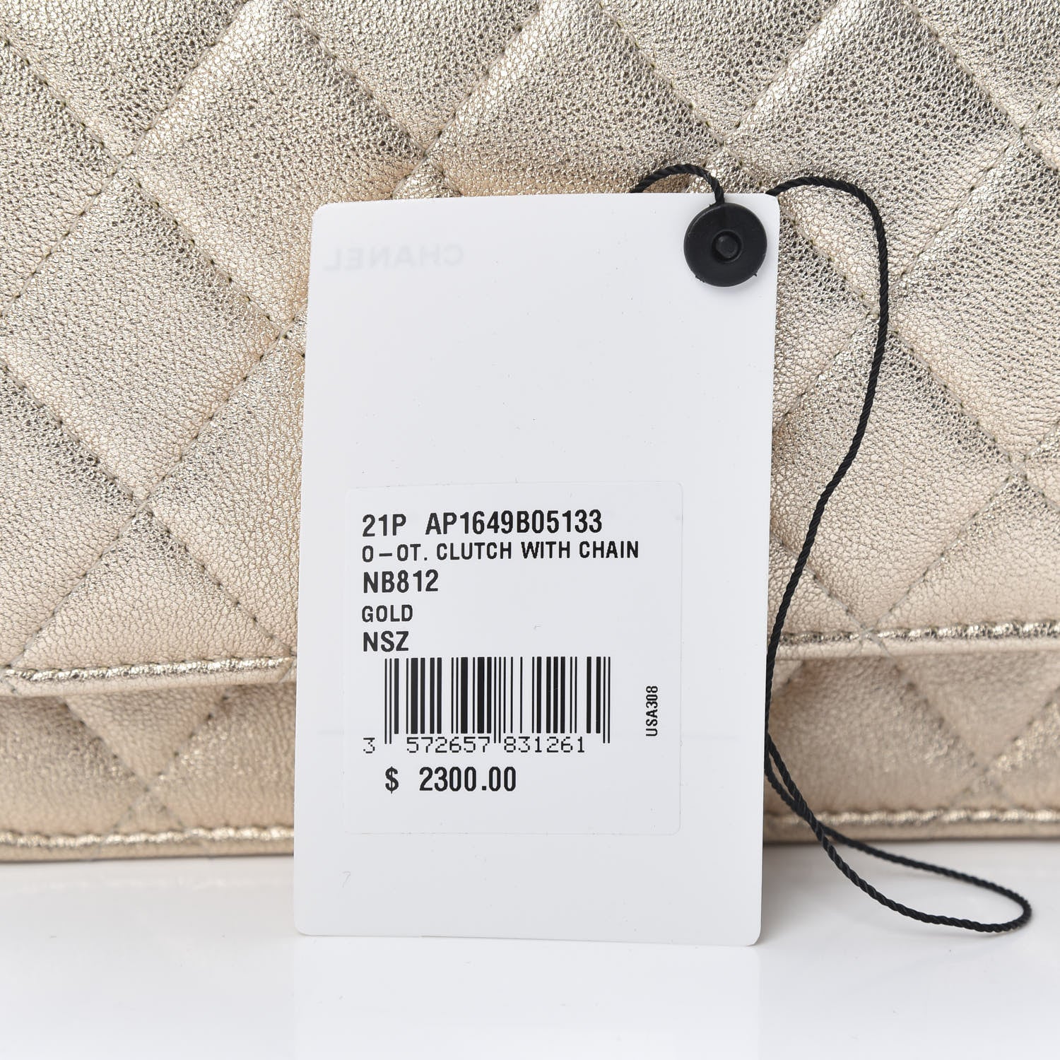 Chanel Metallic Lambskin Quilted Mini Wallet On Chain WOC Gold 11 of 11