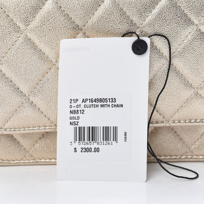 Chanel Metallic Lambskin Quilted Mini Wallet On Chain WOC Gold 11 of 11