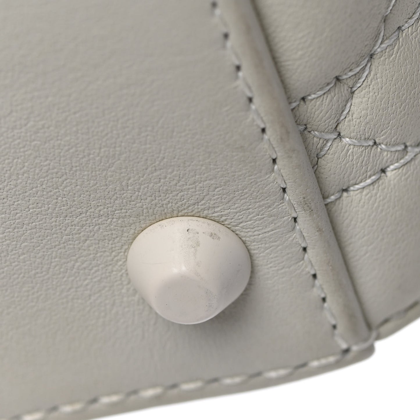Ultra Matte Calfskin Cannage Mini Lady Dior White