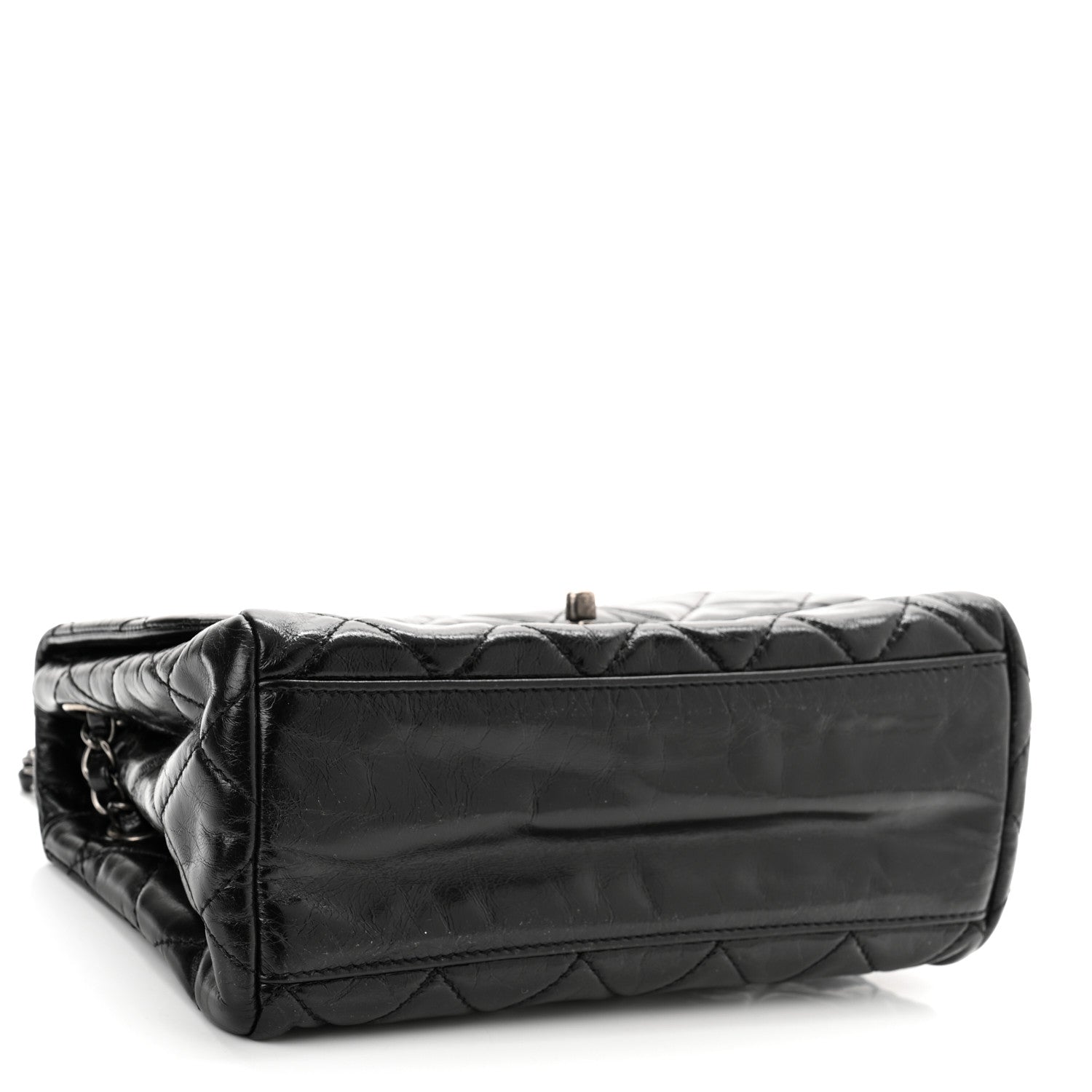 Chanel Glazed Calfskin Quilted Medium Coco Soft Flap Black 4 of 10