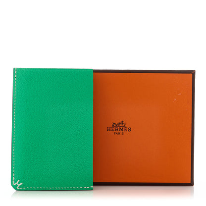 Hermes Chevre Mysore Sellier Card Holder Vert Comics Vert Fizz 12 of 12