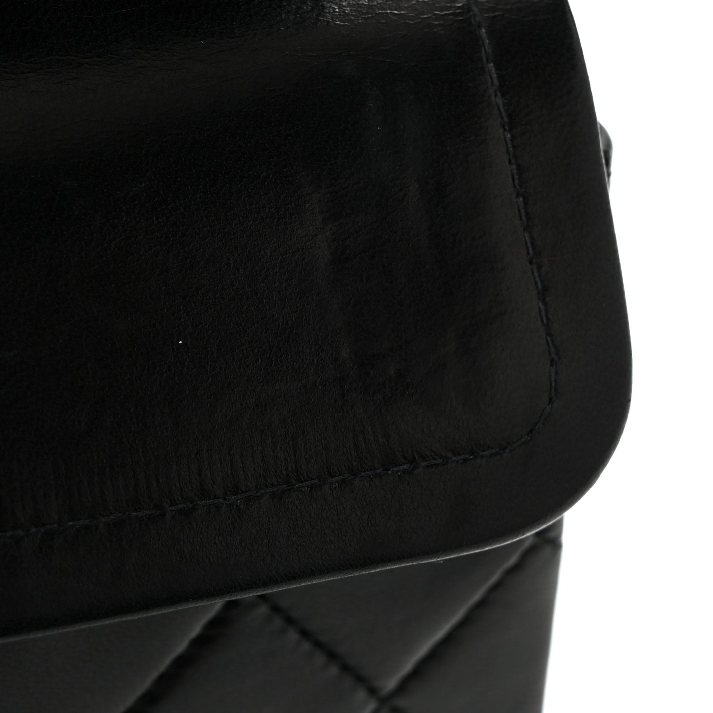 Lambskin Quilted Small Double Flap Black