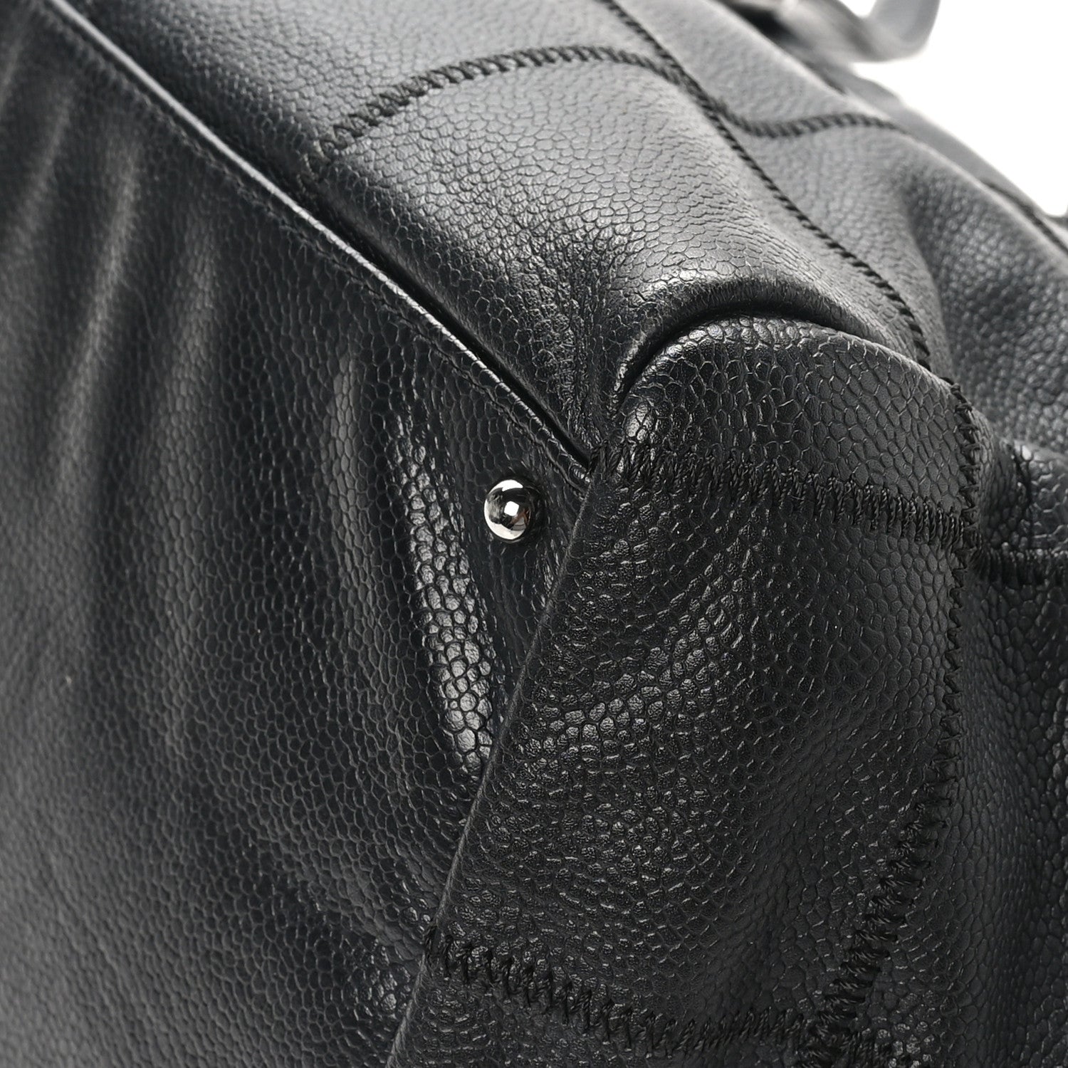 Chanel Caviar Square Stitched Bowler Black 12 of 12