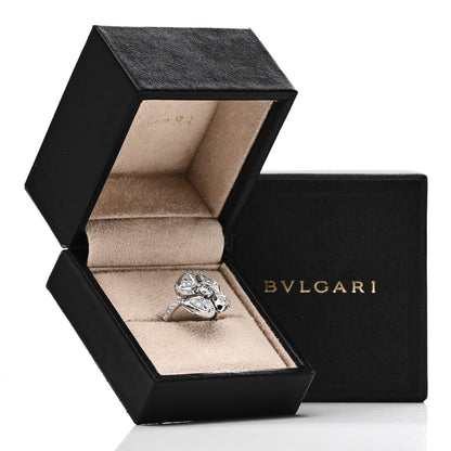 Bulgari 18K White Gold Diamond Fiorever Pave Ring 54 6.75 7 of 7