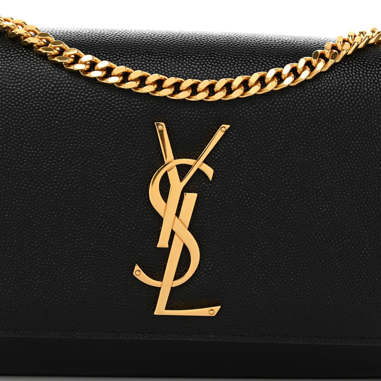Saint Laurent Grain De Poudre Small Monogram Kate Satchel Black 7 of 9