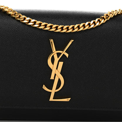 Saint Laurent Grain De Poudre Small Monogram Kate Satchel Black 7 of 9