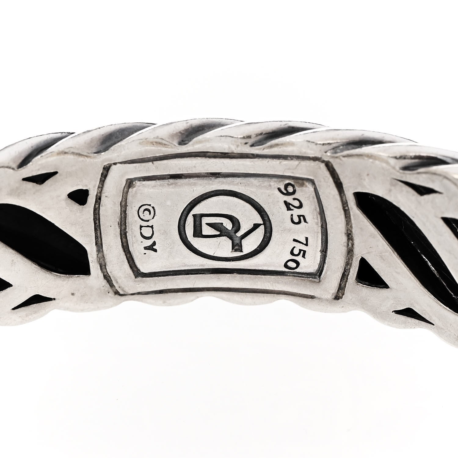 David Yurman Sterling Silver Citrine 15mm Waverly Bracelet 3 of 3