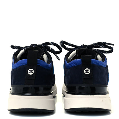 Chanel Suede Calfskin CC Sneakers 39 Blue Navy Dark Navy 6 of 10