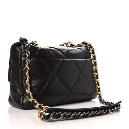 Chanel Lambskin Quilted Large Chanel 19 Flap Dark Brown 3 of 9