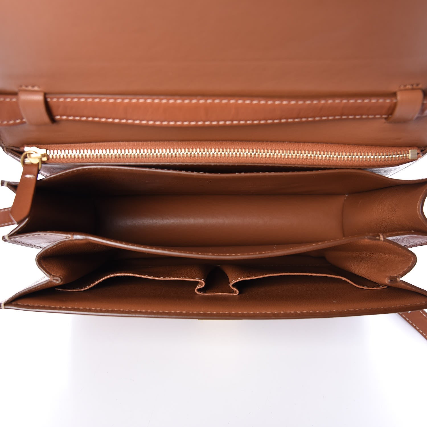 Celine Smooth Calfskin Medium Classic Box Flap Bag Camel 5 of 13