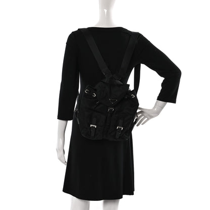 Prada Tessuto Nylon Soft Calfskin Small Backpack Black 2 of 12
