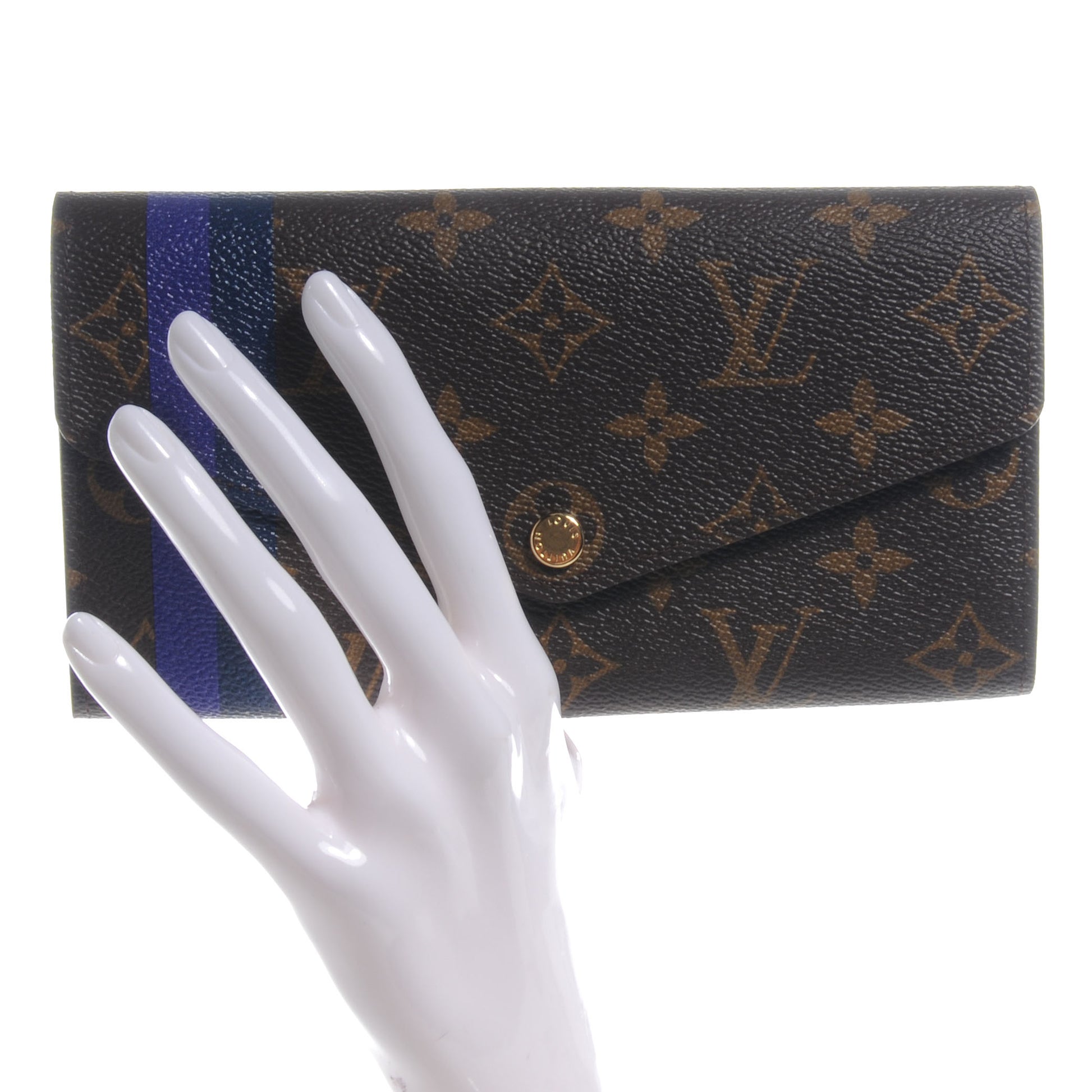 Louis Vuitton Monogram My LV Heritage Sarah Wallet NM Blue Marine Violet 2 of 9