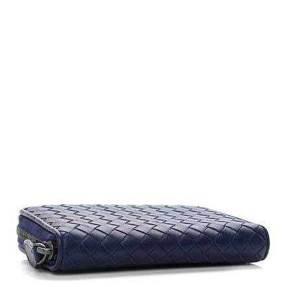 Bottega Veneta Nappa Intrecciato Zip Around Wallet Atlantic 4 of 9