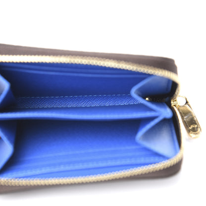 Louis Vuitton Damier Ebene 2019 Christmas Animation Zippy Coin Purse Blue 4 of 6