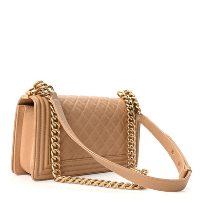 Chanel Caviar Quilted Medium Boy Flap Beige 3 of 10