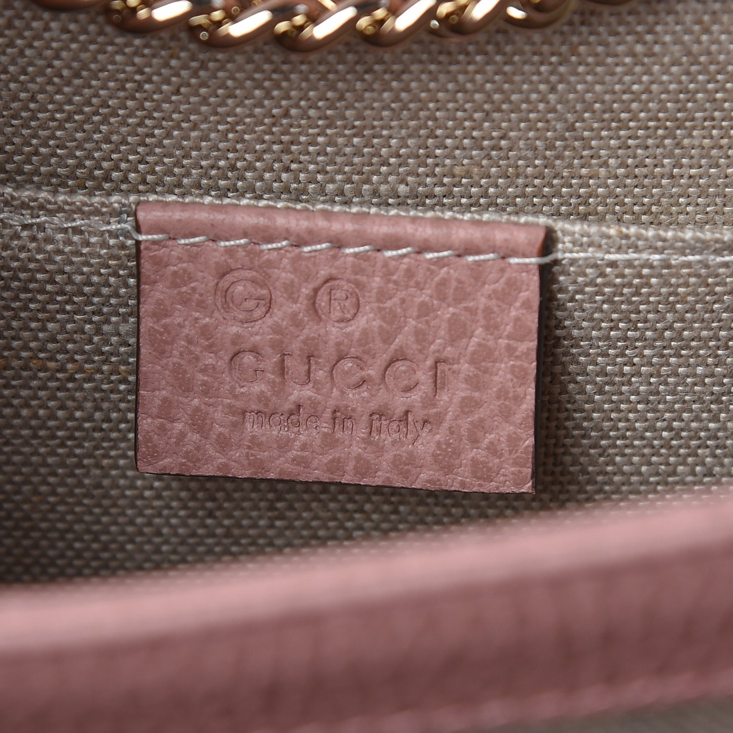 Dollar Calfskin Small Interlocking G Shoulder Bag Soft Pink