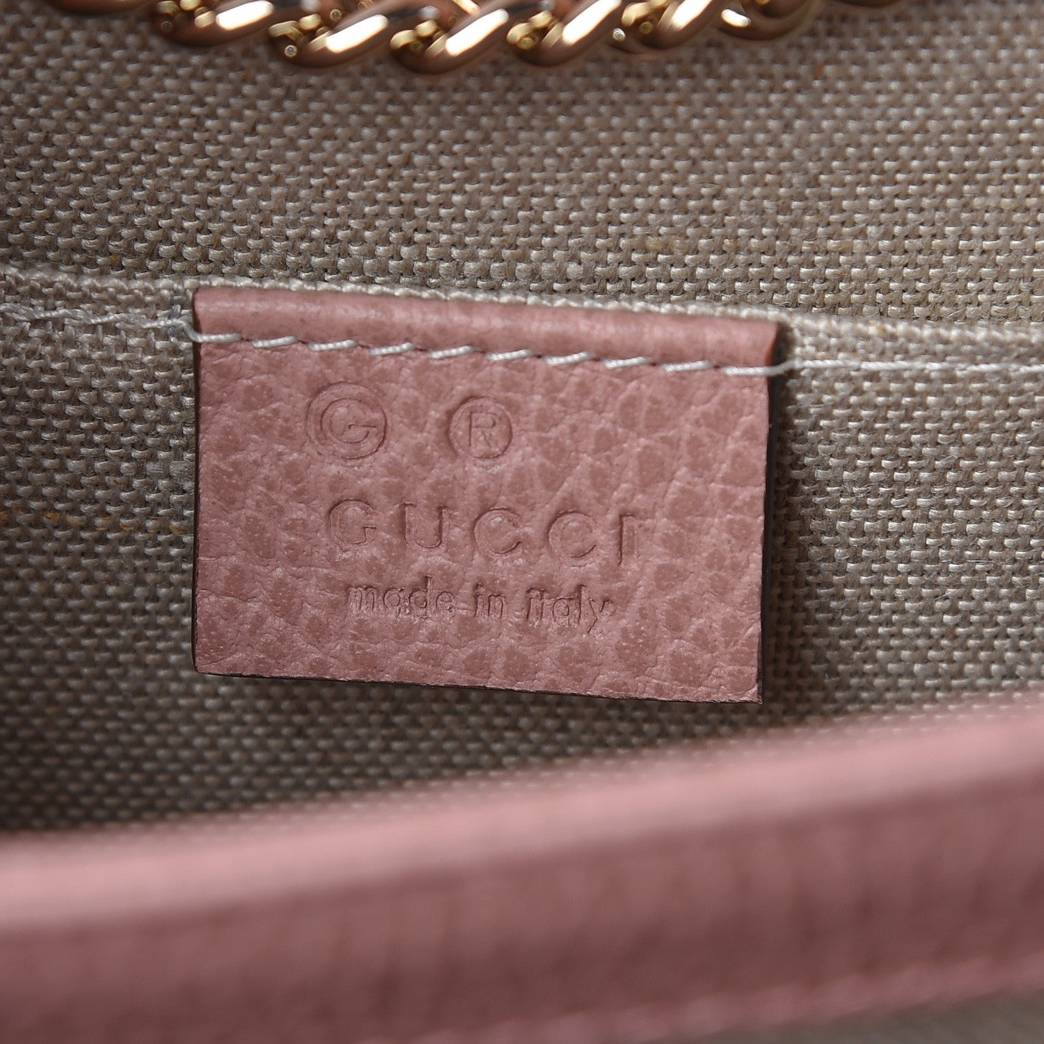 Gucci Dollar Calfskin Small Interlocking G Shoulder Bag Soft Pink 6 of 10