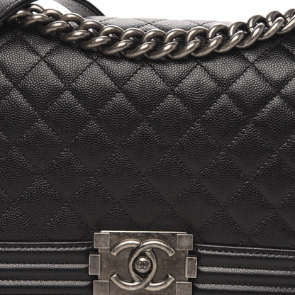 Chanel Caviar Quilted Medium Boy Flap Black 8 of 11