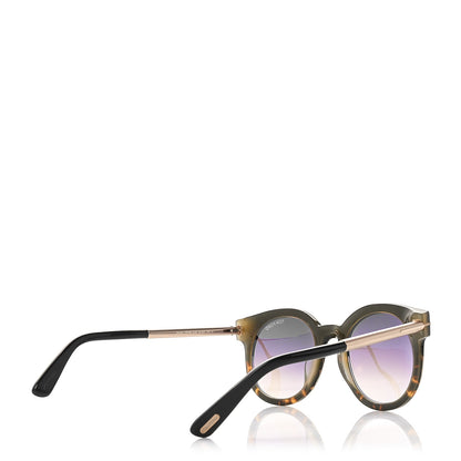 Tom Ford Janina Round Sunglasses TF435 Tortoise Black 4 of 8
