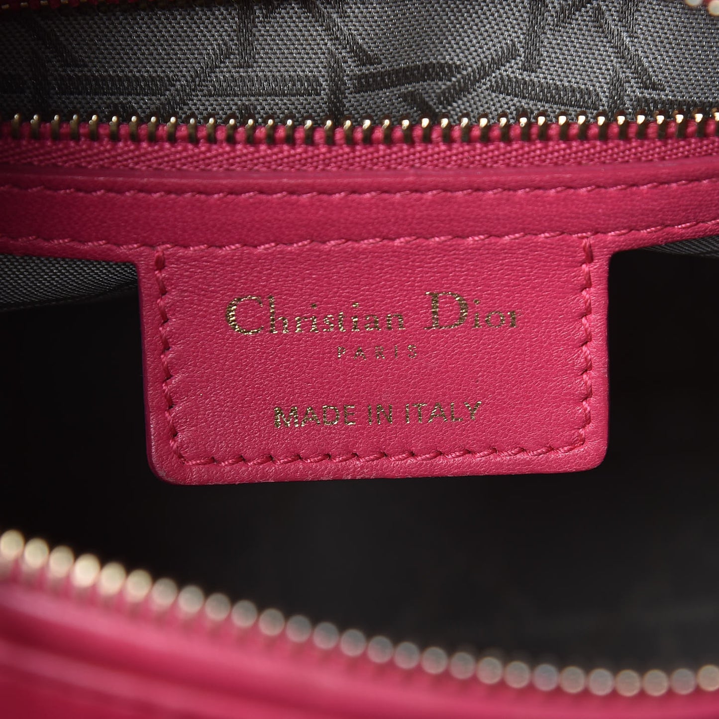 Lambskin Cannage Medium Lady Dior Pink