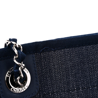 Chanel Denim Small Deauville Tote Dark Blue 12 of 14