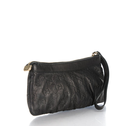 Gucci Guccissima Signature New Britt Wristlet Black 3 of 7