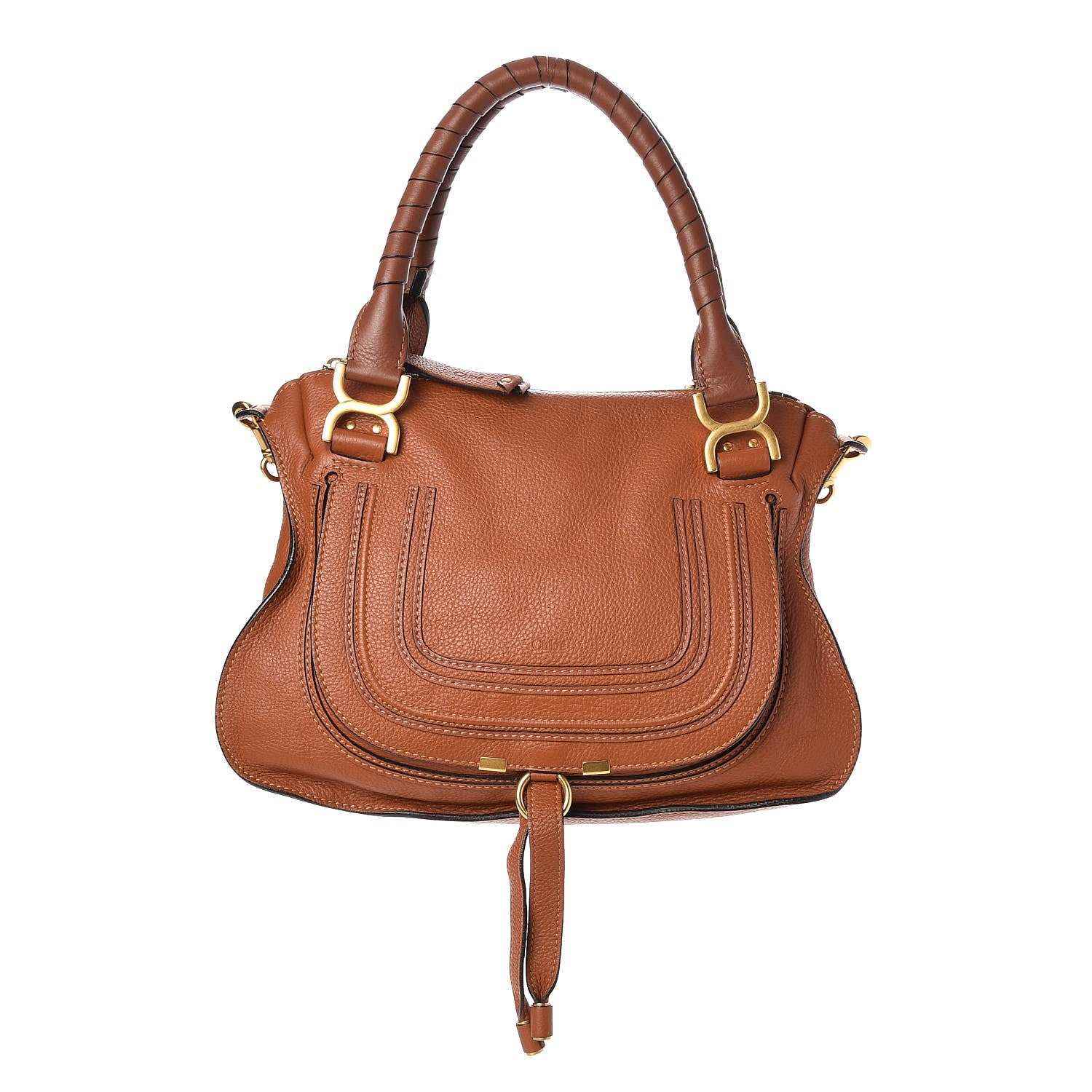 Chloe Calfskin Medium Marcie Satchel Tan 1 of 7