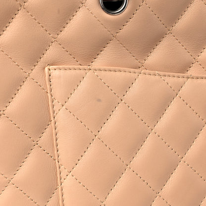 Chanel Calfskin Quilted Large Cambon Multipocket Reporter Beige Black 16 of 19
