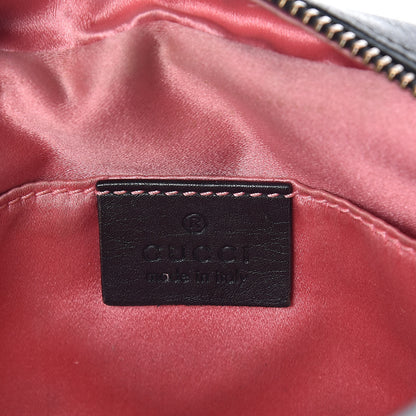 Gucci Calfskin Matelasse Mini GG Marmont Chain Shoulder Bag Black White 6 of 10