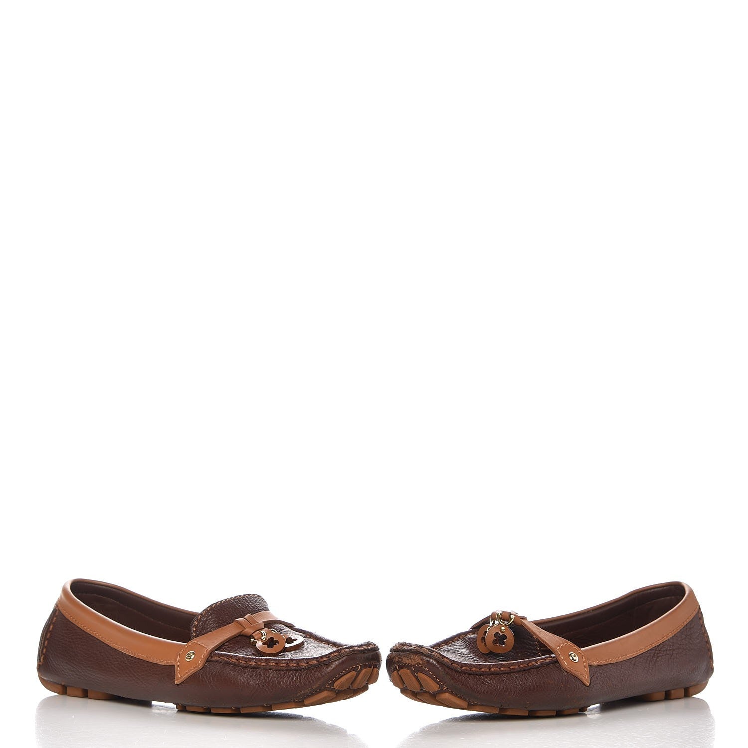 Louis Vuitton Calfskin Oxford Loafers 41 Brown Cognac 6 of 15