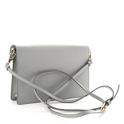 Prada City Calfskin Saffiano Envelope Flap With Chain Nube 3 of 9