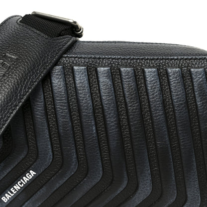 Balenciaga Grained Calfskin Embossed Car Camera Bag Black White Dirt 9 of 11