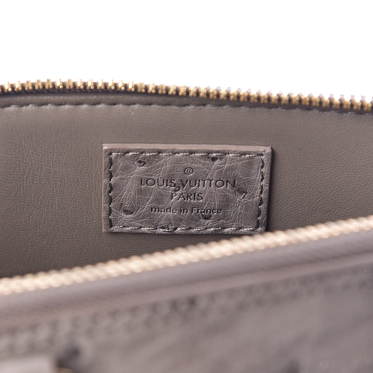 Louis Vuitton Ostrich Alma BB Gris 6 of 10
