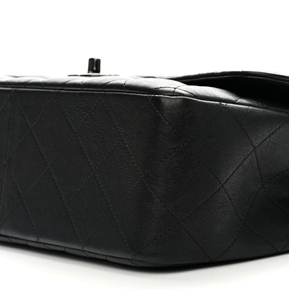 Chanel Crumpled Calfskin Quilted Jumbo Double Flap So Black 10 of 11