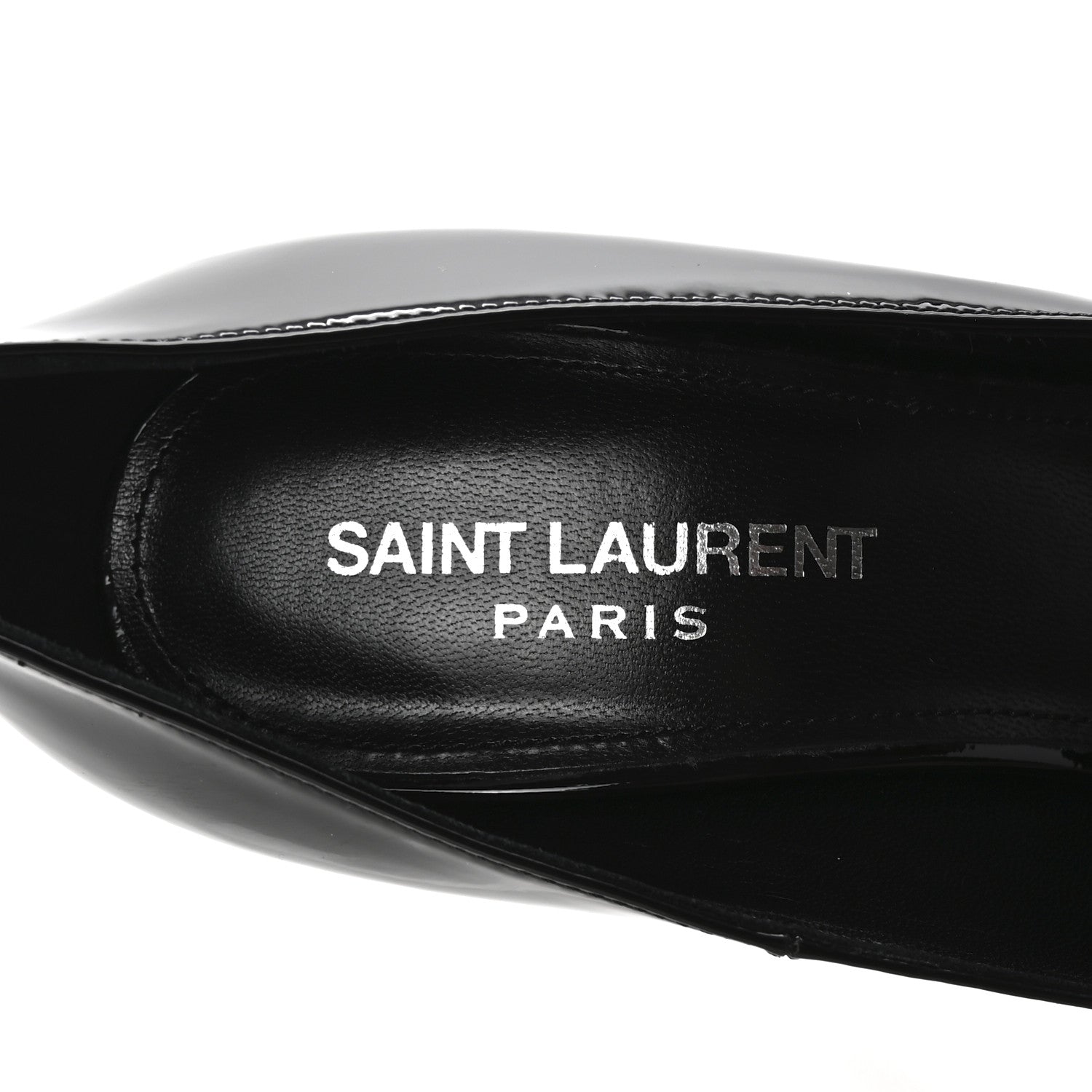 Saint Laurent Patent Opyum 110 Pumps 36 Black Silver 8 of 9
