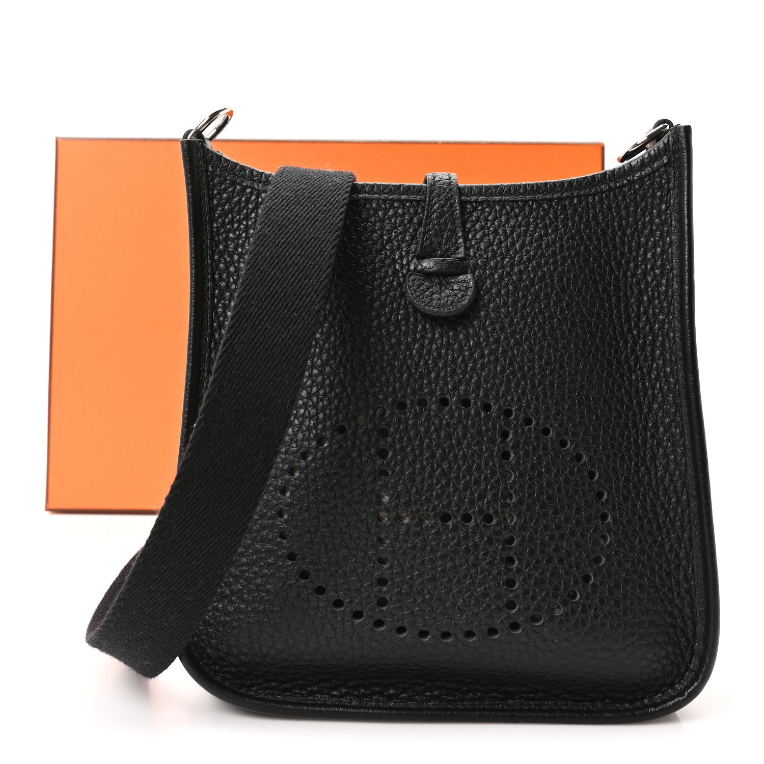 Hermes Taurillon Clemence Evelyne TPM Black 11 of 11
